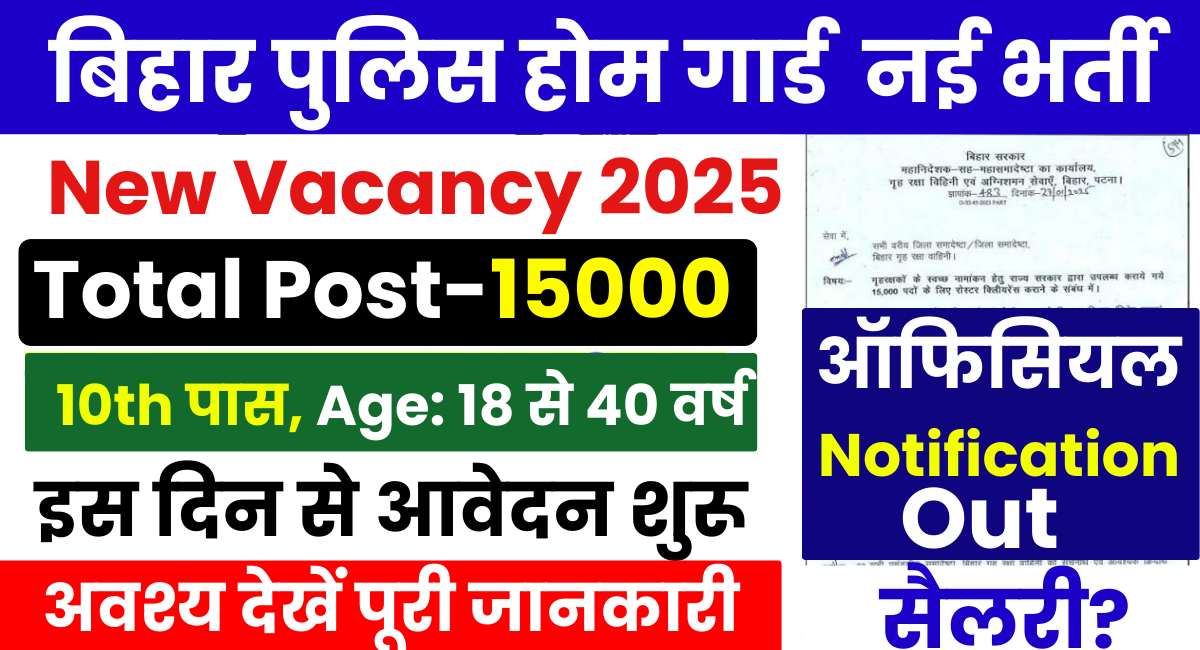 Bihar Police Home Guard Vacancy 2025