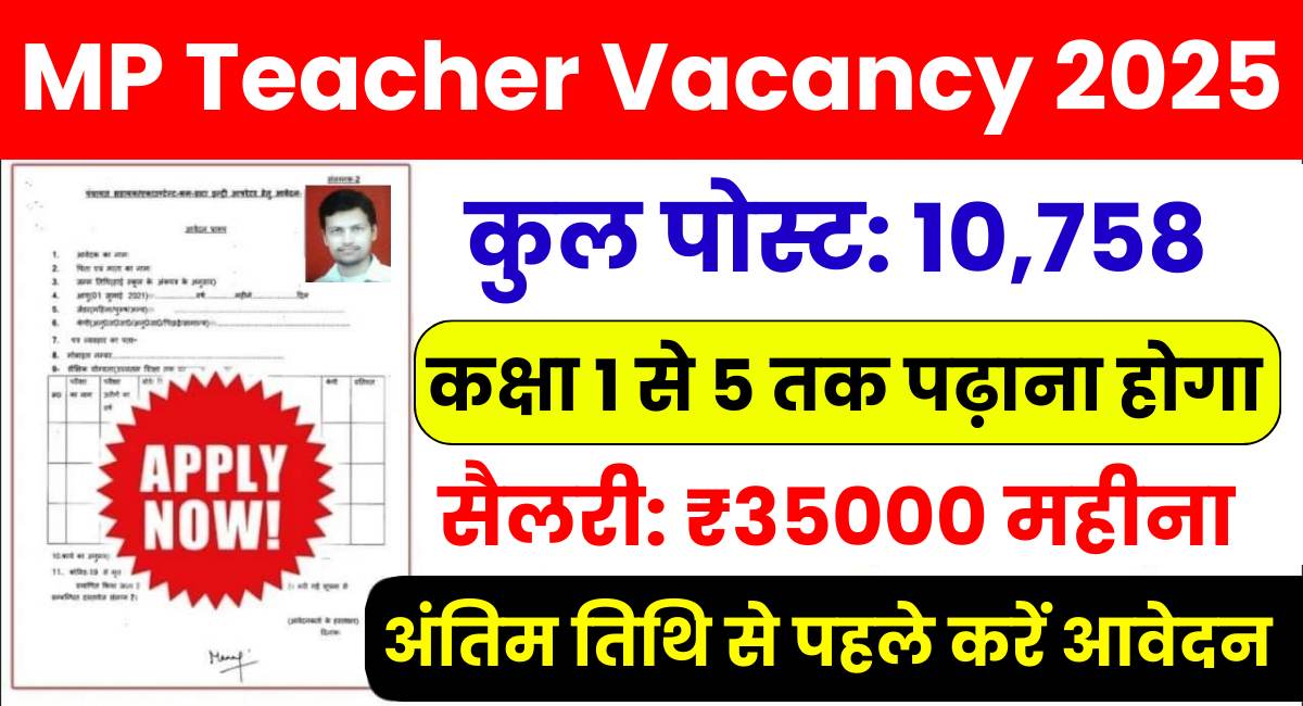 MP Teacher Vacancy 2025