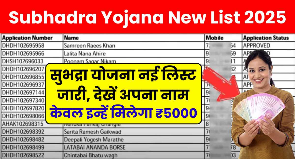 Subhadra Yojana New List 2025