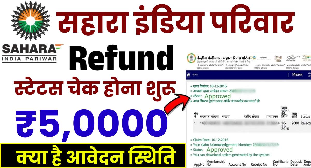 Sahara India Refund Check